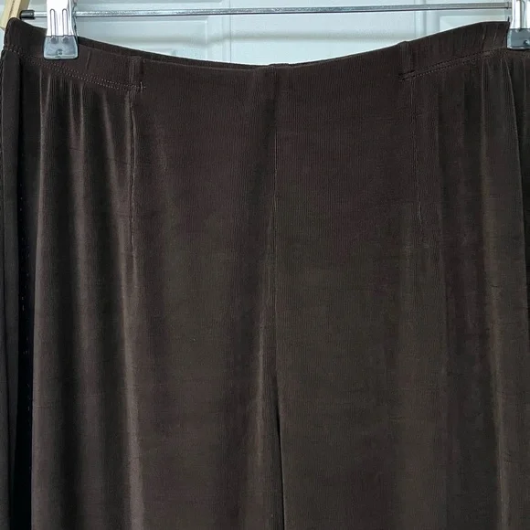 •Chico's Travelers• Dark Brown Wide Leg Pants -Size Large - Picture 3 of 6